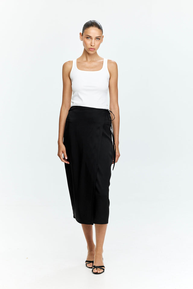 Harper Wrap Skirt Black