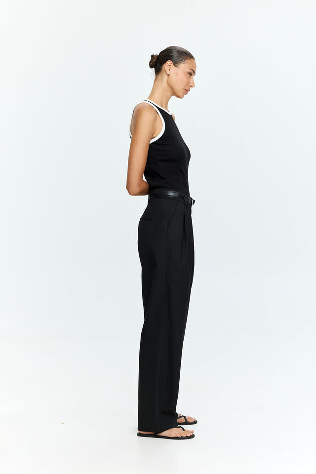 Noah Semi Tailored Pants Black