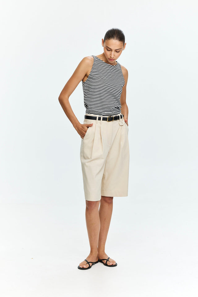 Noah Tencel Bermuda Beige