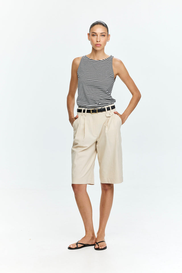 Noah Tencel Bermuda Beige