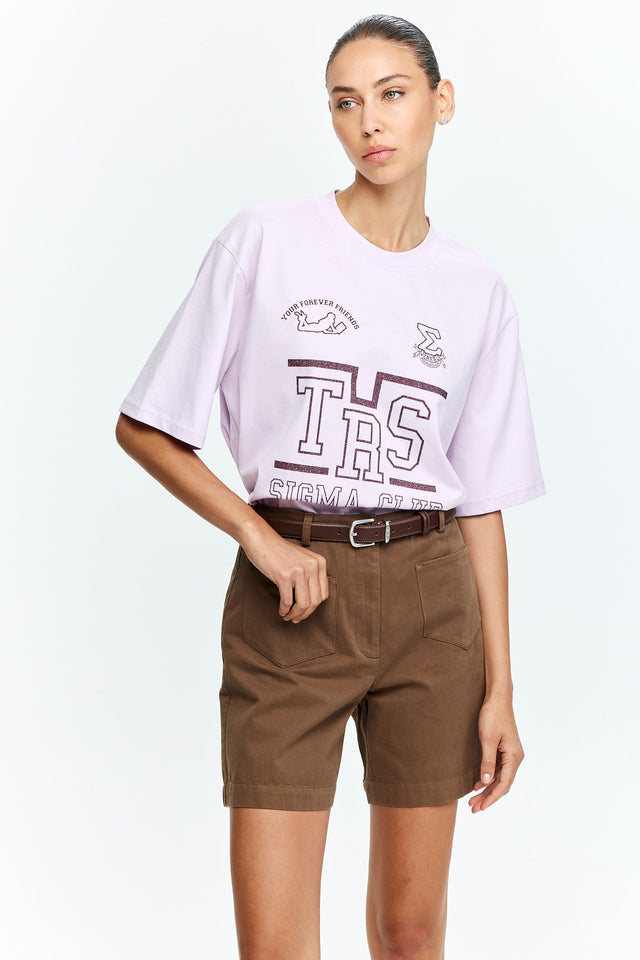 TRES Oversized T Pink Lavender