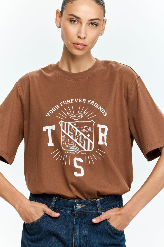 TRES Oversized T Brown