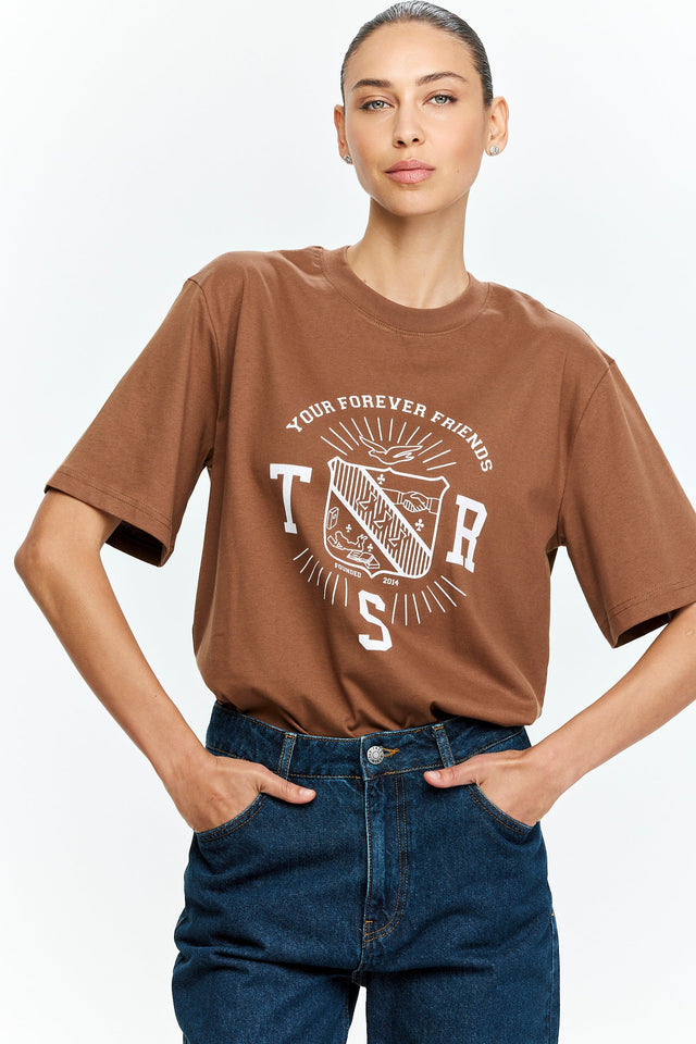 TRES Oversized T Brown