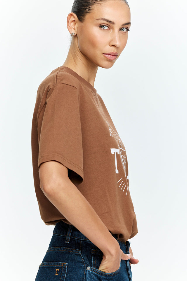 TRES Oversized T Brown