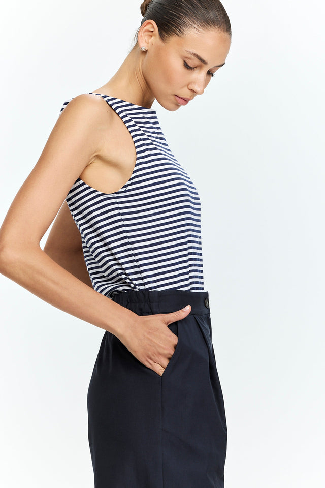 Boat neck Stripes Blue