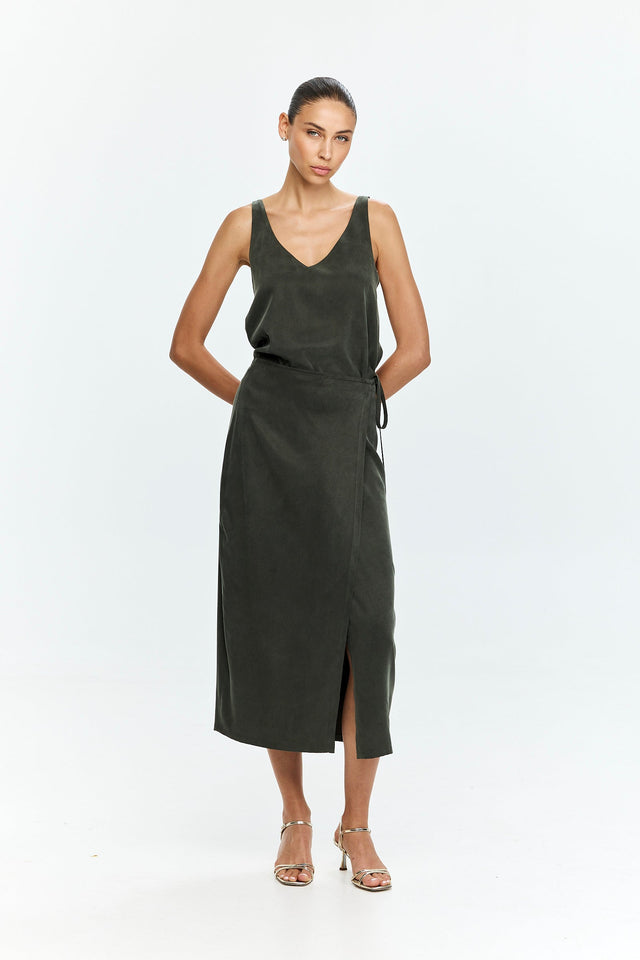 Harper Wrap Skirt Olive