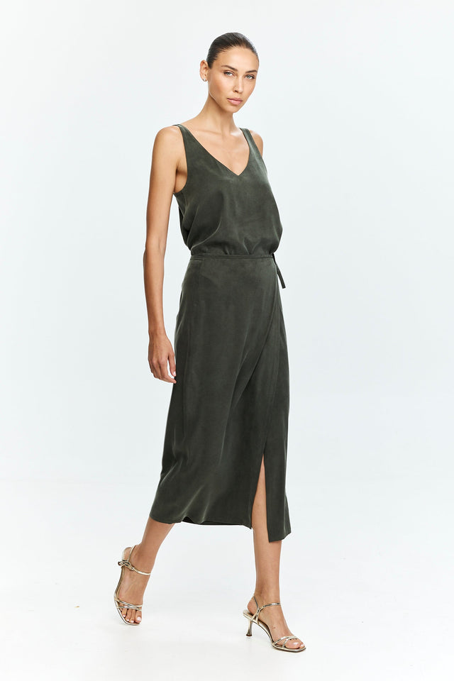 Harper Wrap Skirt Olive