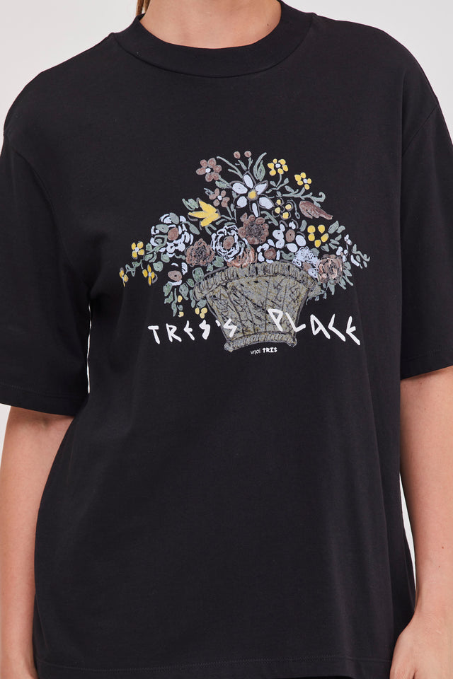 The Island Oversized T Black