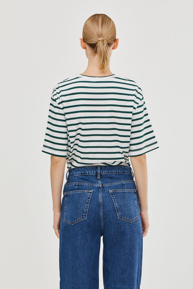 Oversized T Stripes Green White