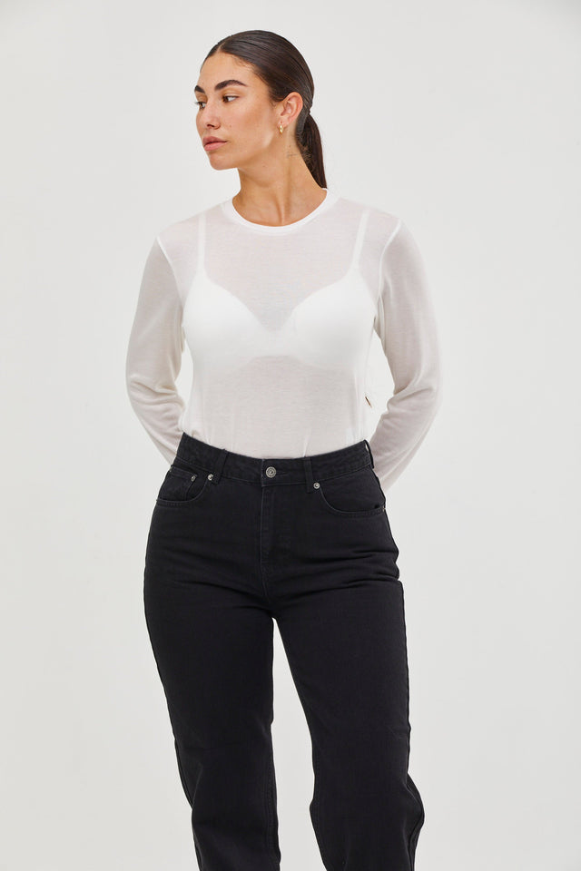 Mili Long Sleeve Top White