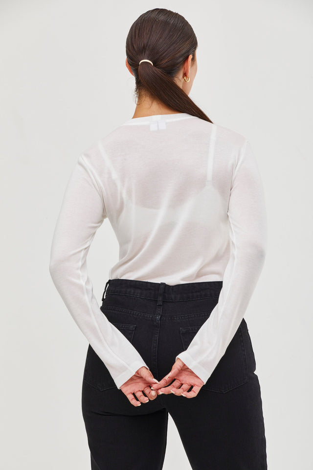 Mili Long Sleeve Top White