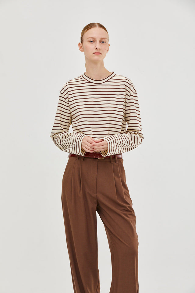 Long Sleeve T Natural Brown