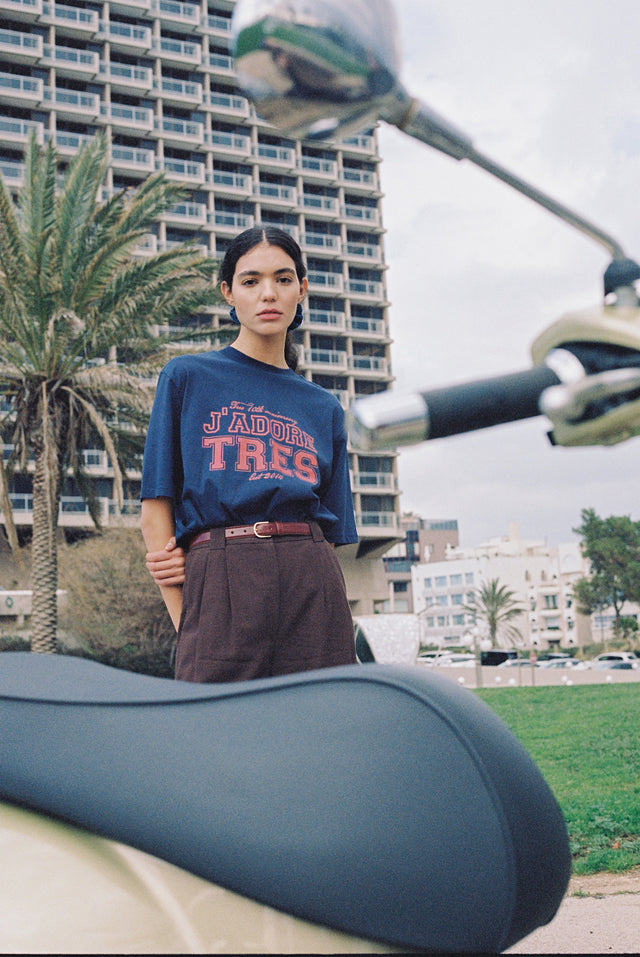 J'adore Tres Oversized T Blue