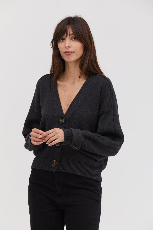 Mia Cardigan Dark Grey