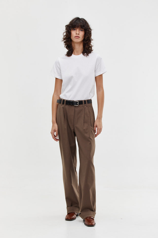 Noah Tencel Pants Brown