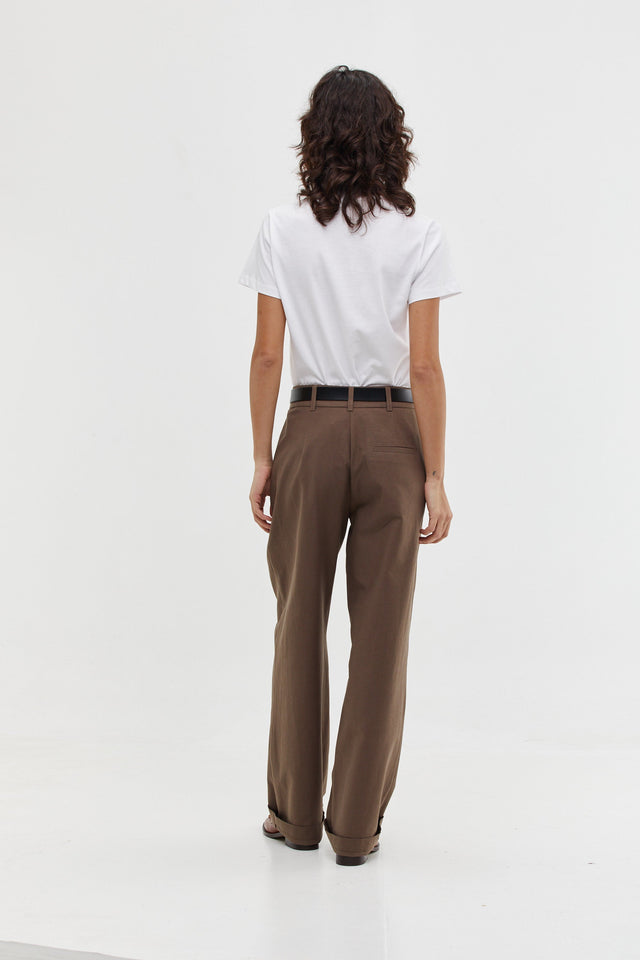 Noah Tencel Pants Brown