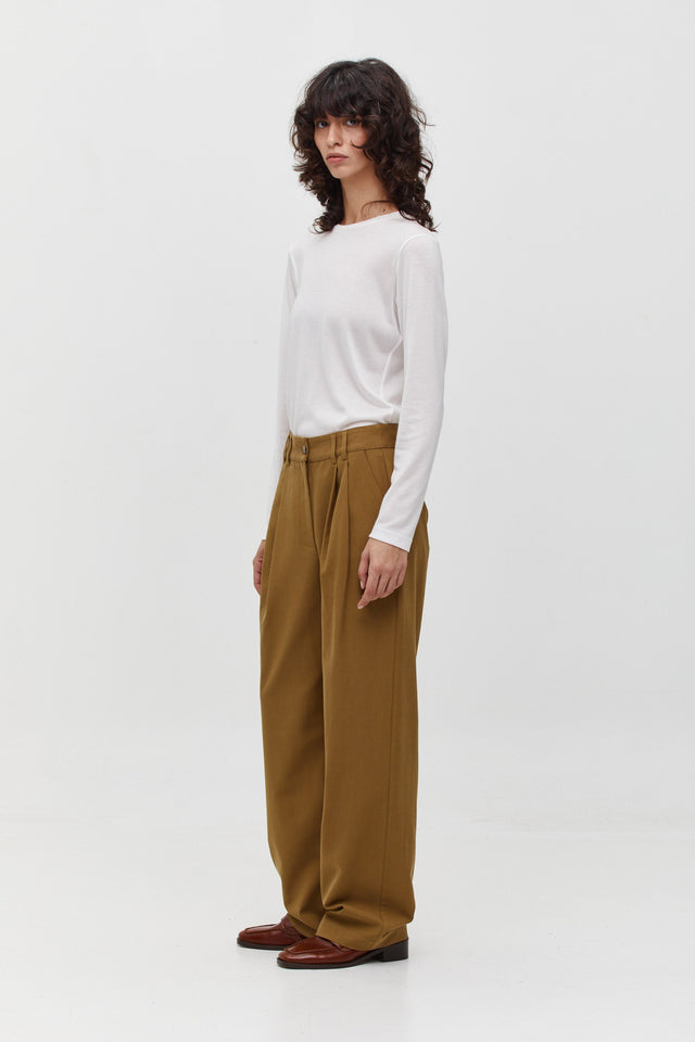 Noah Tencel Pants Khaki