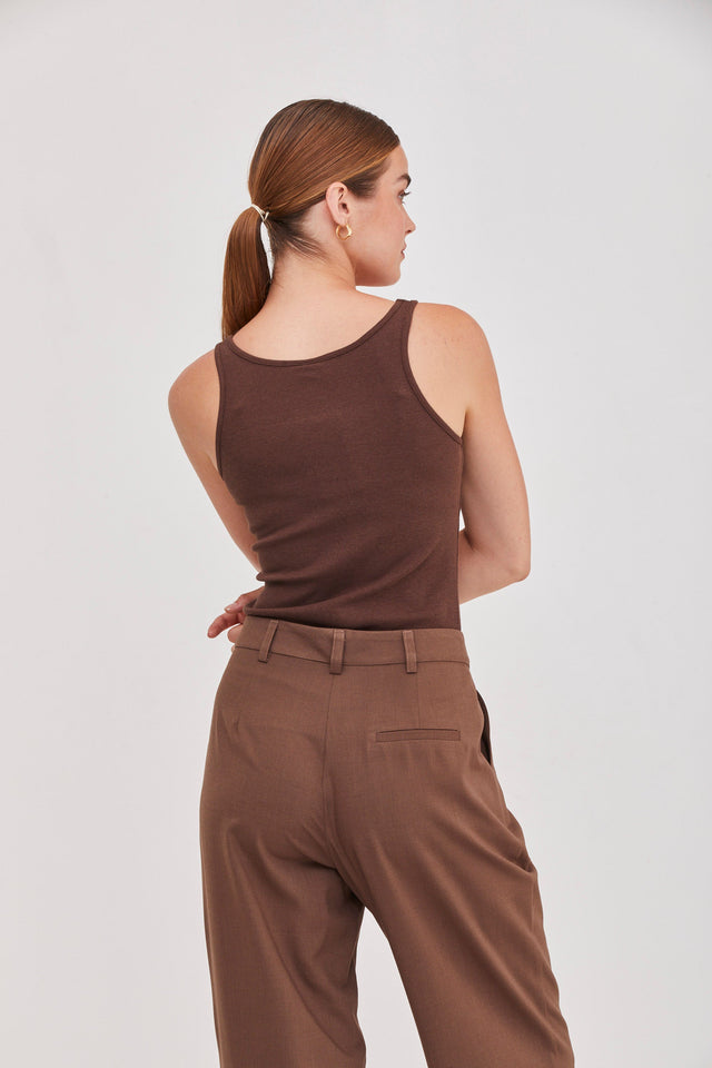 Sol Tank Top Brown