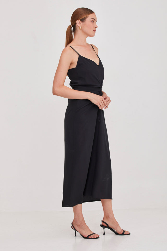 Nina Summer Silk Dress Black