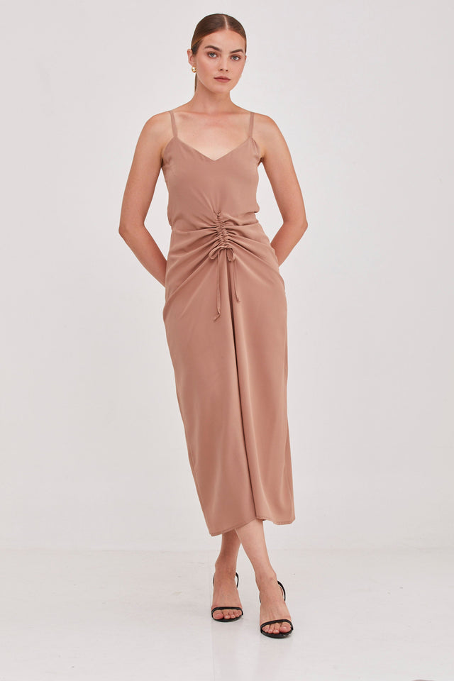 Nina Summer Silk Dress Nude