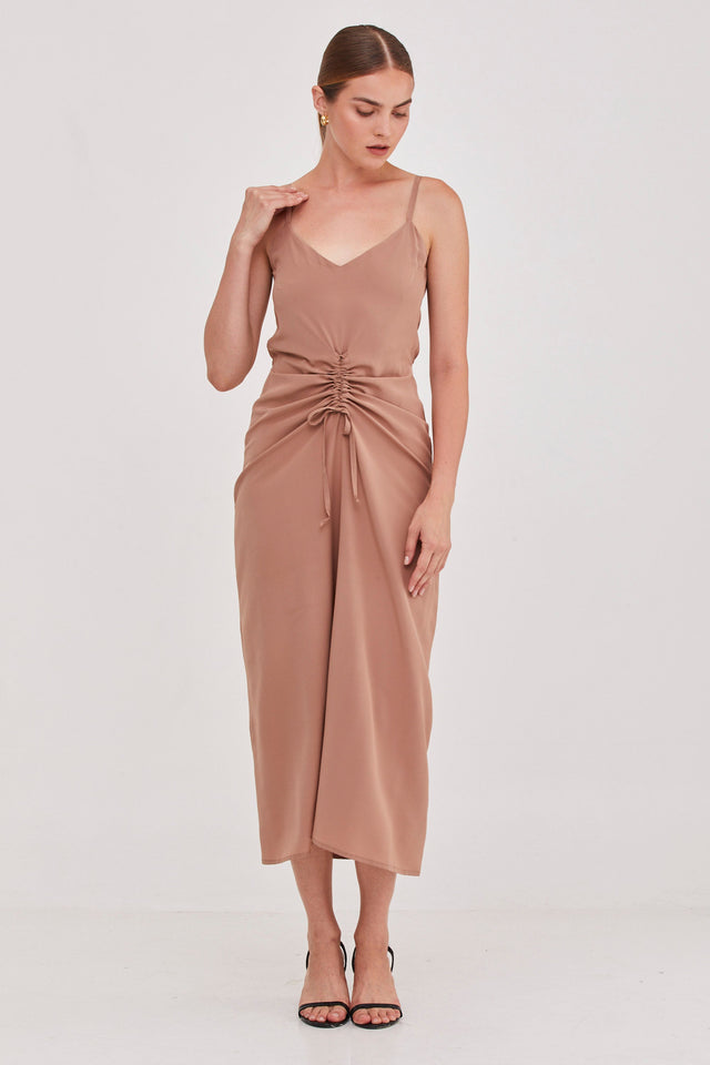 Nina Summer Silk Dress Nude